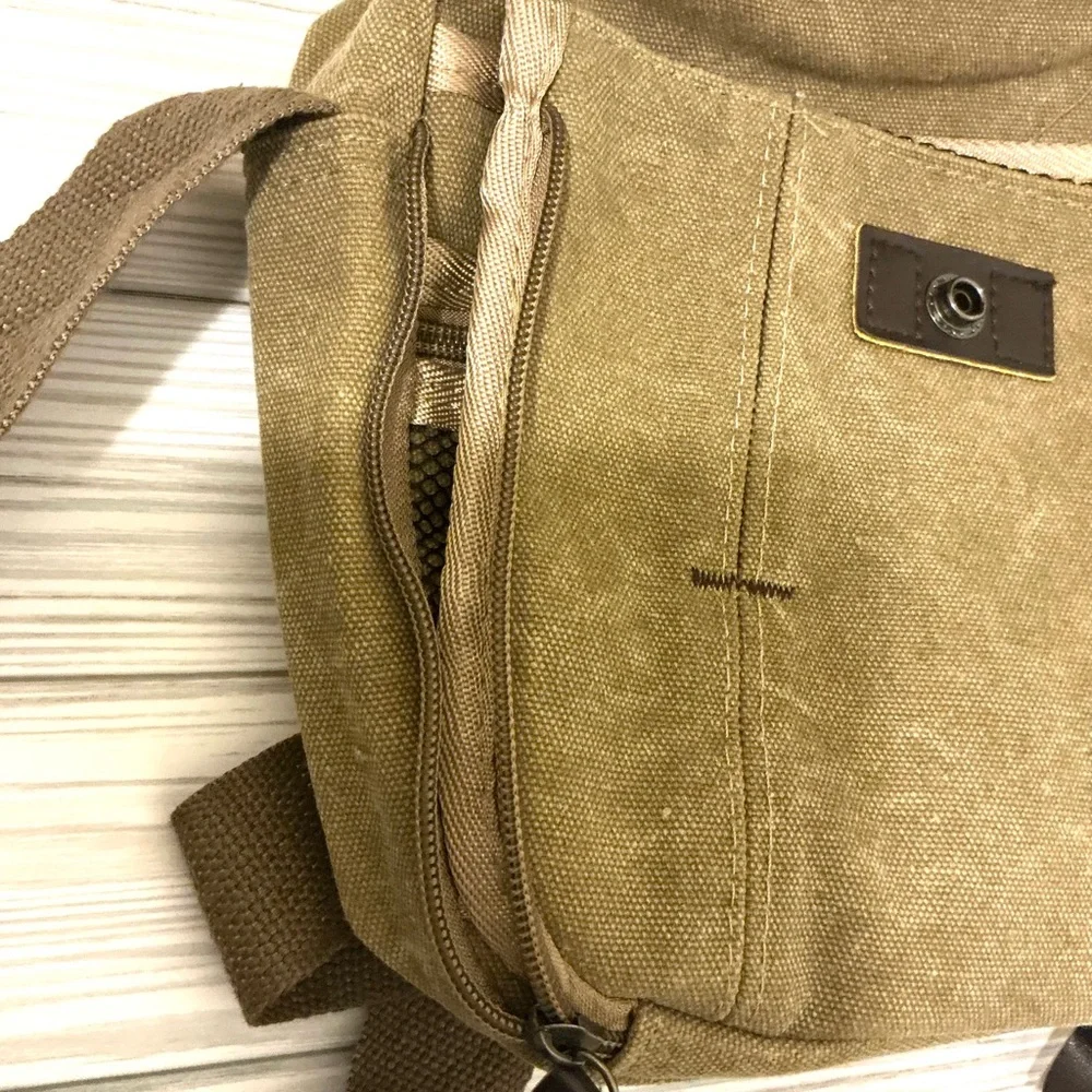 Men’s Crossbody Hiking/ Camping Bag with Adjustable Strap and Vintage Appeal